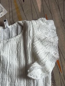 Chic Textured White Top