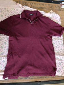 Men's Burgundy Polo T-Shirt