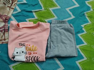 Girls tshirt and capri dress 👗 Pack of one