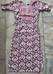 Elegant Indian Elephant Print Kurta