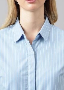 Striped Relaxed Fit Button-Up Shirt
