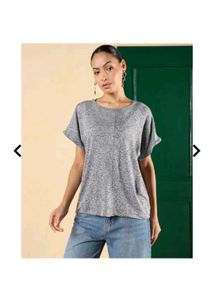 SHEIN Gray Knit Tee - New with Tags