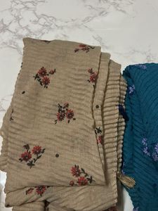 Crushed Floral Print Dupattas set of 2