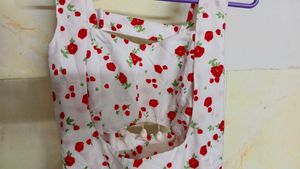 White Floral Print Dress