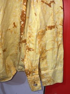 Yellow Tie-Front Printed Shirt