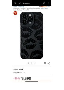 Unique Black Lips iPhone 16 Pro Max Case