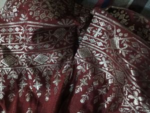 Maroon Embroidered Blouse