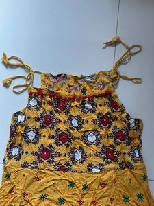 Boho Print Yellow Maxi Dress