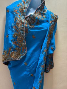 Beautiful Blue Embellished Saree