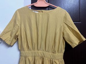 Elegant Yellow Midi Dress