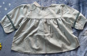 Gingham Puff Sleeve Top