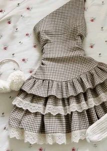 y2k Chic Gingham Ruffle Dress