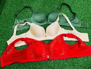 34 size padded Comfortable Bras - Pack of 3