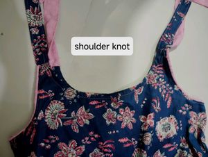 Floral Jumpsuit with Pink Bow