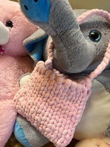 Cute Pink Knitted Pouch Bag