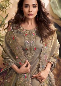 Embroidered Kurta Set with Dupatta