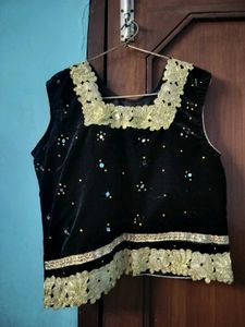 Vintage Velvet Embellished Top