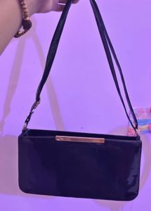 Chic Black Patent Clutch Bag