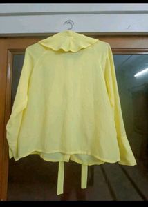 New Georgette Yellow Women Top