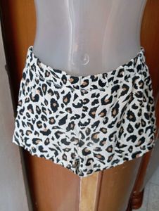 Leopard Print Drawstring Shorts