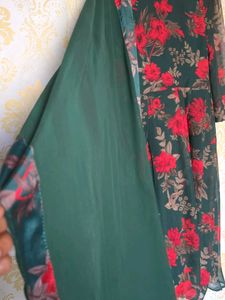 Floral Print Kurta set with Dupatta