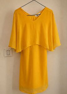 ✨ Sunshine Yellow Chiffon Layered Dress ✨