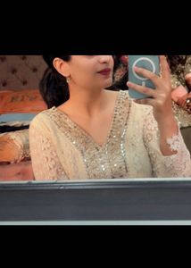 off white anarkali