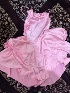 Chic Pink Ruffled Mini Dress