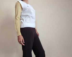 Chic White Knit Korean Style