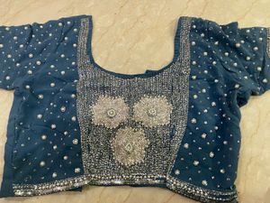 SALE!! Royal Pearl Beaded Embellished Grey Saree