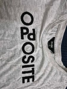 Grey 'Opposite' Graphic T-Shirt