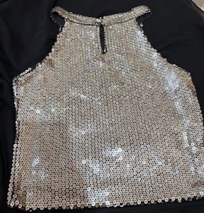 Sparkling Sequin Halter Top