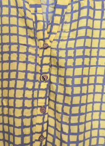 Yellow &amp; Grey Checked global desi Kurta