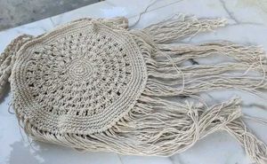 Handmade Crochet Fringe Bag