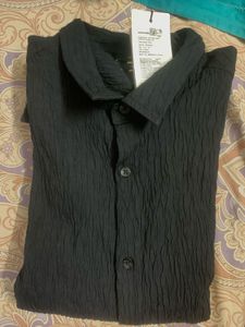Jack &amp; Jones Self Design Shirt - Black - 46