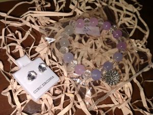 Charming Beaded Bracelet and Earrings Set