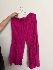 Vibrant Pink Embroidered Kurta with Plazzo