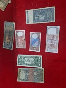 Collection of Old Indian and US Currency Notes