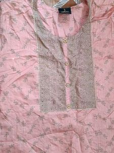 Pink Printed Kurta
