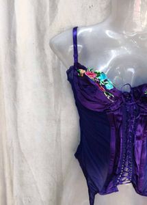Purple Floral Corset