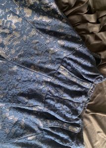 Navy Blue Long Indian Skirt