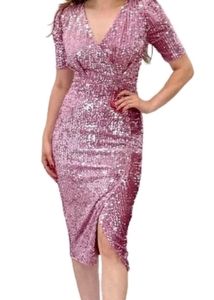 Women Bodycon Pink Dress