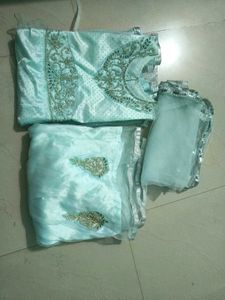 Beautiful Sky Blue sharara Set with dupatta