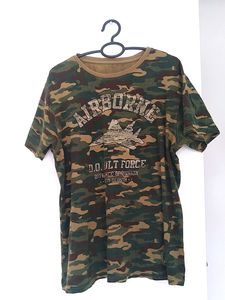 Olive Green Military Print Tshirt
