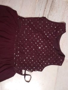 Stylish Sequined Crop Top &amp; Skirt Set