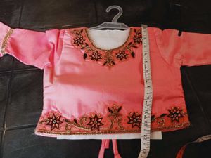 Elegant Girls' Pink Lehenga Choli Set