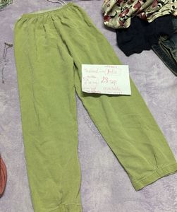 Comfortable Light Green Corduroy Pants24-28