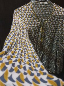 PROMOD geometric print Zip-Up Top