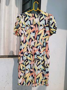Leaf Print Bodycon Dress