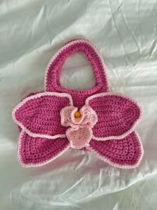 Handmade Crochet Orchid Bag